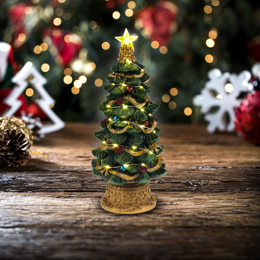 LED-valaistu joulukuusi - Joulukyläkohtaus