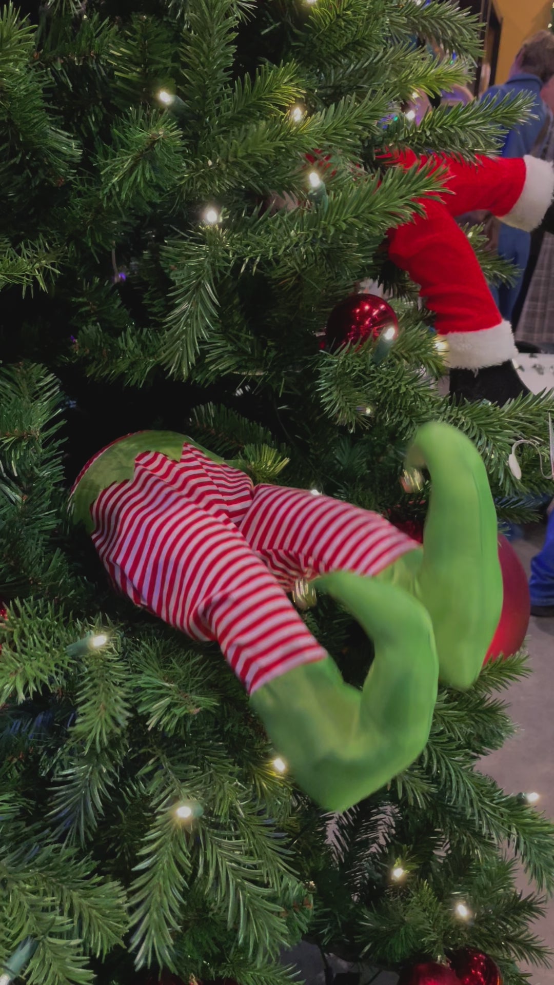 The Elf's legs -  Amusing accessory for your Christmas tree