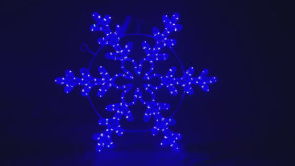 Outdoor Christmas lights blue with blinking