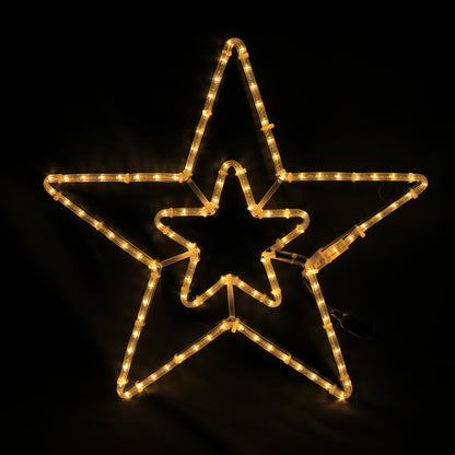 2 tähden jouluvalo 57x55 - ulkokäyttöön tarkoitettu LED