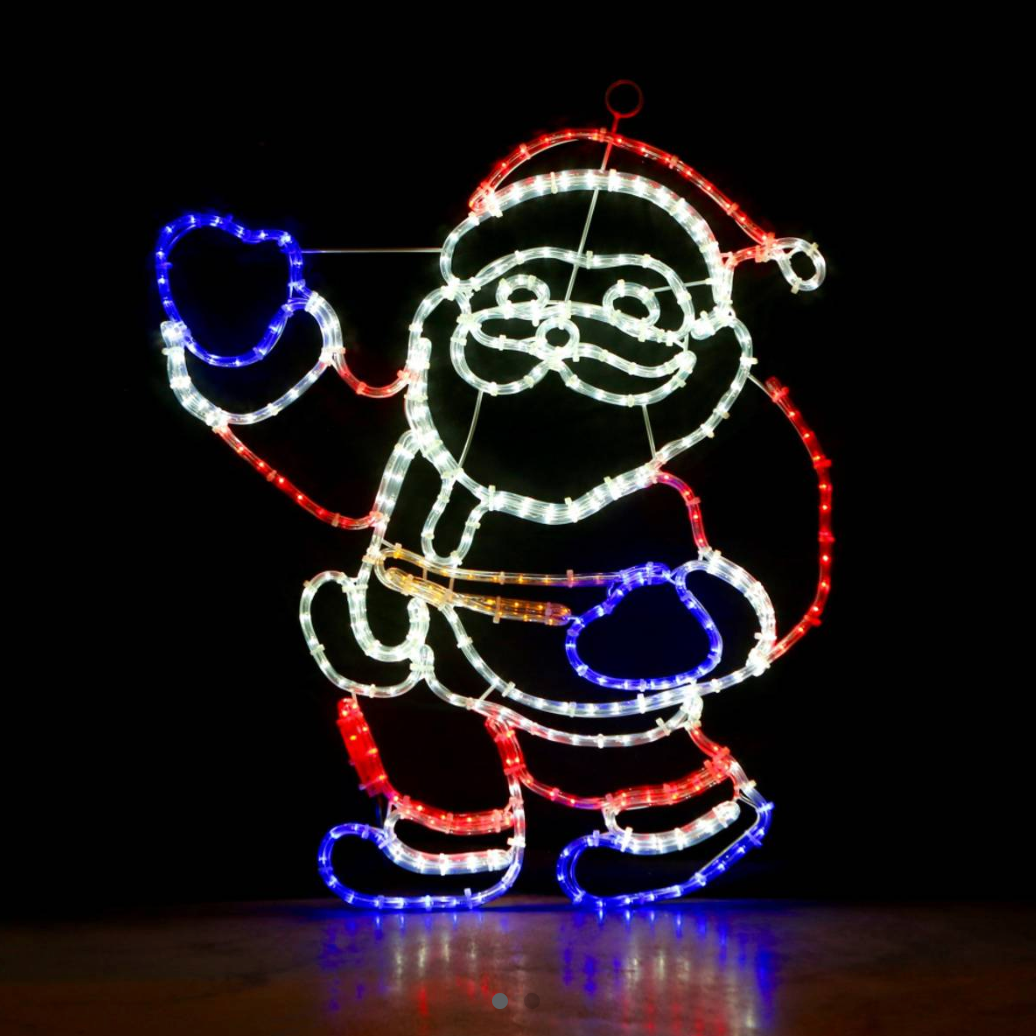 Kokohahmo Joulupukin LED-motiivi - 88,5x78,8 cm